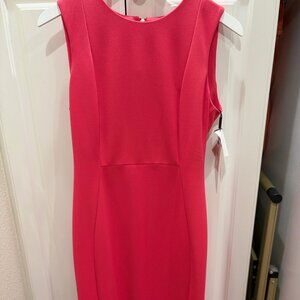NWT - Calvin Klein Coral Crepe Dress